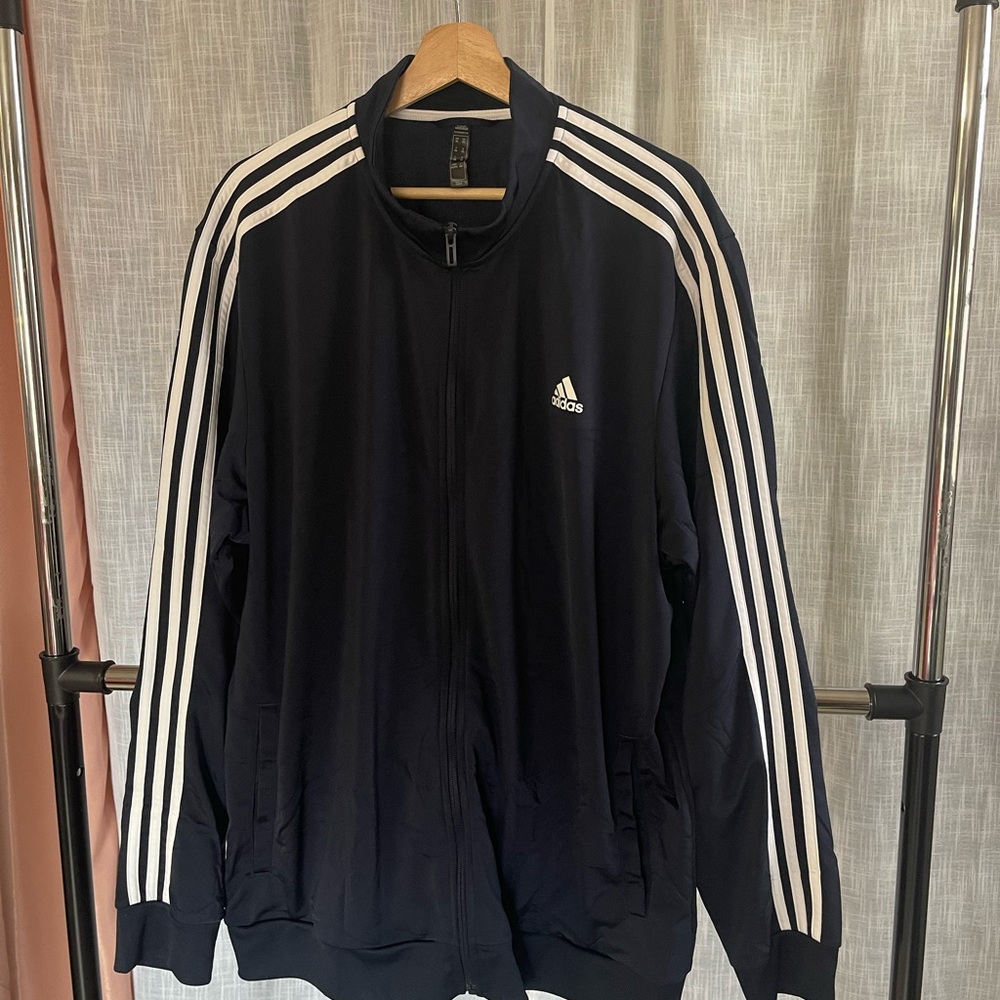 Adidas Black Jacket with White Logo
